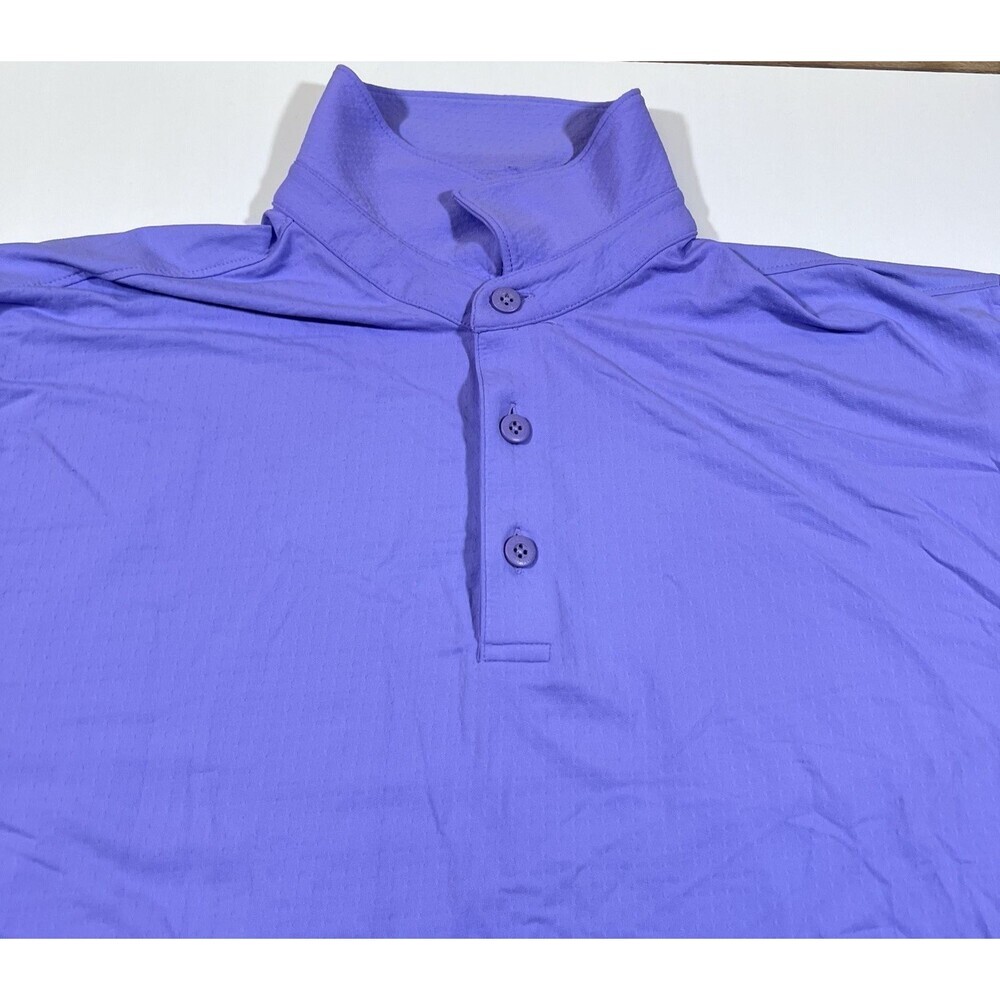 IBKUL Long Sleeve Purple Henley UPF 50 Quick Dry Tennis Golf Shirt Men's XXL - Picture 5 of 8